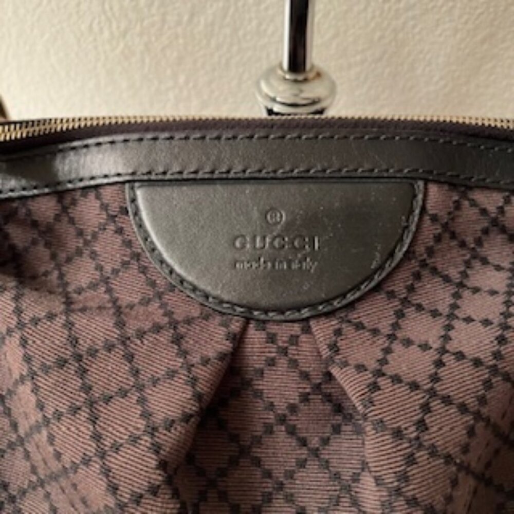 GUCCI Shoulder Bag,  Brown Canvas and Leather - Picture 4 of 12